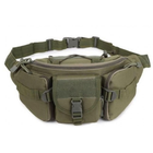 Тактическая сумка -бананка 5L поясная green/ Система MOLLE/ плечевая/ армейская - изображение 6