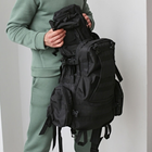 Рюкзак тактический 50L black +3 подсумки / штурмовой/ армейский - изображение 7