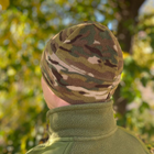 Флісова зимова тактична шапка M-KET Мультикам чоловіча та жіноча розмір універсальний 55-57 - зображення 3