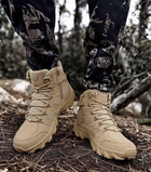 Военно-тактические водонепроницаемые кожаные ботинки COYOT с согревающей стелькой USB размер 45 - изображение 8