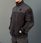 Флиска мужская черная тактическая флисовая кофта воинская флиска черная полиция ВСУ 50 - изображение 4