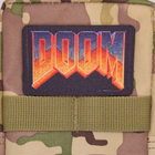 Шеврон Doom, 8х5, на липучке( велкро), патч печатный - изображение 3
