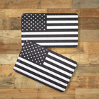 Шеврон Флаг США, черно-белый, 8х5, на липучке (велкро), патч печатный - изображение 2