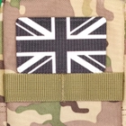 Шеврон Флаг Великобритании, черно-белый, 8х5, на липучке, патч печатный - изображение 3