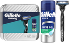 Zestaw kosmetyków do golenia Gillette Golarka Mach3 + Żel do golenia 75 ml + Pudełko wielokrotnego użytku (8700216077132) - obraz 1