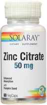 Дієтична добавка Solaray Zinc Citrato 50 мг 60 капсул (0076280676150) - зображення 1