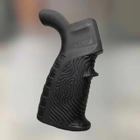 Рукоятка пістолетна прогумована для AR15 DLG TACTICAL (DLG-106), колір Чорний, з відсіком, "бобровий хвіст" (241875) - зображення 1