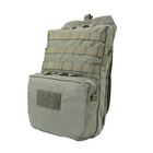 Тактичний рюкзак на плитоностку, утилітарний підсумок під гідратор ROCO tactical Кордура 1000D олива - зображення 4