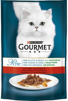 Вологий корм для котів Purina Gourmet Perle Яловичина з морквою 85 г (7613032867812) - зображення 1