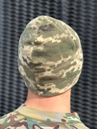 Тактическая шапка пиксель ЗСУ шапка зимняя флисовая шапка пиксель ВСУ военная шапка - изображение 2