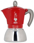 Гейзерна кавоварка індукційна Bialetti Moka Induction на 6 чашок 280 мл Червона (8006363029261)