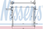 Радиатор MB ML W 163(98-)ML 270 CDI[OE 163 500 01 03] Nissens (62787A)