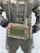 Тактическая военная сумка подсумок чехол для планшета на молнии , система Molle, Мультикам - изображение 5