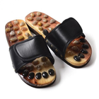 Тапочки массажные ортопедические с камнями Penghang massage shoes черные размер 38-39 - изображение 1