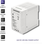 Zasilacz Qoltec na szynę DIN 96 W, 24 V, 4 A, Slim White (50915) (5901878509150) - obraz 4