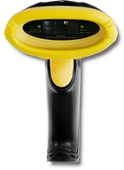 Сканер штрих-кодів Qoltec Wireless Laser 1D, 2.4 ГГц Чорний з жовтим (50862) (5901878508627) - зображення 3