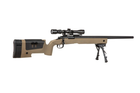 Снайперська гвинтівка Specna Arms M62 SA-S02 Core With Scope and Bipod Tan - зображення 5