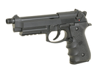 Пістолет Beretta M92F/M9 KJW Silencer Plastic Green Gas (Страйкбол 6мм) - зображення 3