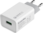 Зарядний пристрій для телефона ColorWay USB Quick Charge 3.0 White (4823108602305) - зображення 2