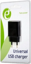 Зарядний пристрій для телефона Energenie Universal USB charger 2.1 A Black (8716309103503) - зображення 2