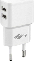 Ładowarka do telefonów Goobay Dual USB 2.4 A 12W White (4040849449529) - obraz 1