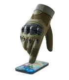 Тактичні рукавички повнопалі демісезонні для ЗСУ армійські сенсорні із захистом на кісточках XL/10 Олива - зображення 2