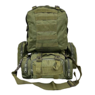 Рюкзак+подсумка Tactical тактическая сумка для переноски вещей 53л Olive (RP-1-Olive) - изображение 1