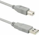 Kabel Qoltec USB Type-A - USB Type-B 2.0 5 m szary (5901878503929) - obraz 1