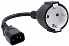 Adapter Qoltec IEC-C14 320 - Schuko 0.15 m czarny (5901878539065) - obraz 1