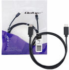 Kabel Qoltec USB Type-C - USB Type-C 2.0 0.5 m czarny (5901878523422) - obraz 1