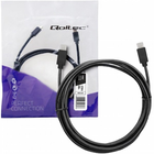 Kabel Qoltec USB Type-C - USB Type-C 2.0 2.5 m czarny (5901878523477) - obraz 1