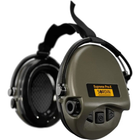 Активні захисні навушники Sordin Supreme Pro-X Neckband Olive із заднім тримачем під шолом - изображение 1