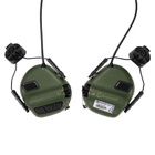 Активні захисні навушники Earmor M31H MARK3 ARC (FG) Olive з кріпленням на шолом - изображение 4