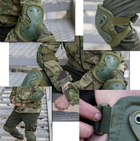 Наколенники и налокотники тактические (защитные) Eagle KN-04 Green - изображение 6