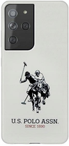 Etui U.S. Polo Assn Silicone Logo do Samsung Galaxy S21 Ultra White (3700740497166) - obraz 1