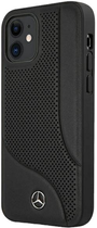 Etui Mercedes Leather Perforated Area do Apple iPhone 12 mini Black (3666339013172) - obraz 1