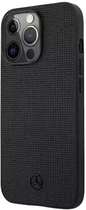 Панель Mercedes Leather Meshed Metal Logo для Apple iPhone 13/13 Pro Black (3666339020910)