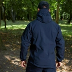 Влагозащищенная Мужская куртка Softshell / Верхняя одежда с анатомическим покроем темно-синяя размер 2XL - изображение 3