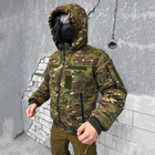 Мужская куртка "Logos-tac" с мехом шиншилы / Влагозащищенная верхняя одежда rip-stop мультикам размер S - изображение 3