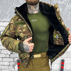 Мужская куртка "Logos-tac" с мехом шиншилы / Влагозащищенная верхняя одежда rip-stop мультикам размер 3XL - изображение 5