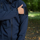 Вологозахищена Чоловіча куртка Softshell / Верхній одяг з анатомічним покроєм темно-синій розмір S - зображення 5