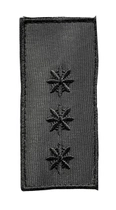 Шеврон погон Tactic4Profi вишивка Старший лейтенант поліції чорно-чорний (10*5) - зображення 1