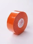 Кинезио тейп (кинезиологический тейп) Kinesiology Tape 2.5см х 5м оранжевый - изображение 2