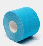 Кинезио тейп (кинезиологический тейп) перфорированный (punch tape) Kinesiology Tape 5см х 5м голубой - изображение 2