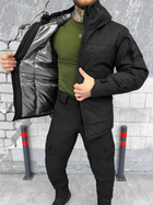 Тактичний зимовий теплий військовий комплект PHR/11 ( Куртка + Штани ), Камуфляж: Чорний, Розмір: S - зображення 5