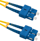 Patchcord światłowodowy Qoltec SC/UPC - SC/UPC Singlemode 9/125 G652D Duplex 5 m Żółty (5901878540030)