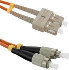 Оптичний патч-корд Qoltec SC/UPC - FC/UPC Multimode 50/125 OM2 Duplex 2 м Orange (5901878540481) - зображення 1