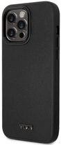 Etui TUMI Leather Balistic Pattern MagSafe do Apple iPhone 14 Pro Max Black (3666339075026) - obraz 1