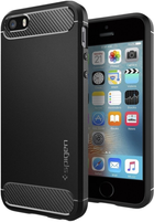 Etui Spigen Rugged Armor do Apple iPhone 5/5S Black (8809466643460) - obraz 1