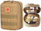 Тактическая аптечка, армейская сумка для медикаментов койот (228491) - изображение 1